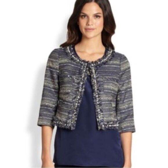 Lilly Pulitzer Hagen Metallic Cropped Blazer - Picture 2 of 10